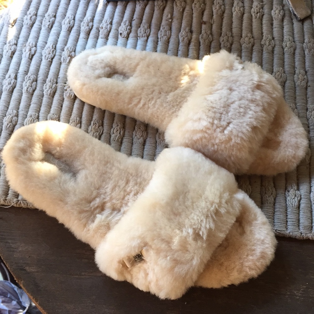 ! UGG Australia shearling slippers slides 9